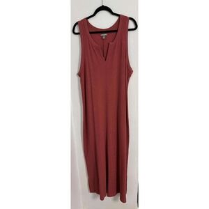 Comfortable‎ Casual Ribbed Rust Dress Womens 2X Falls Creek